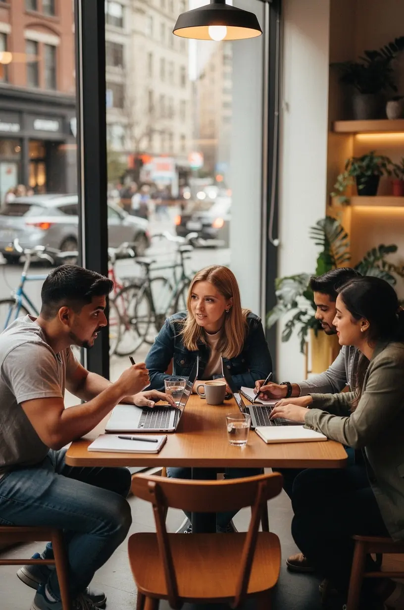 Person organizing digital tools for minimalist lifestyle