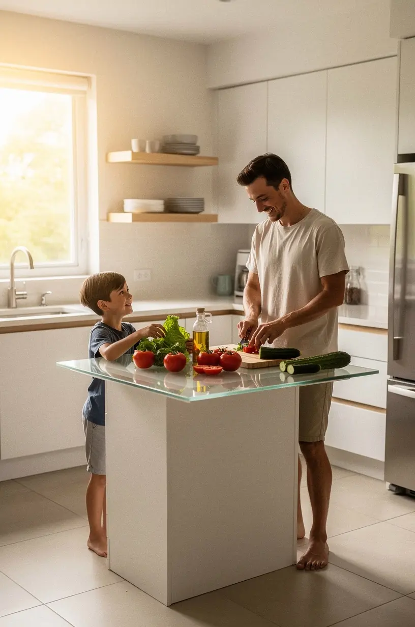 Organized digital files on a minimalist workspace.